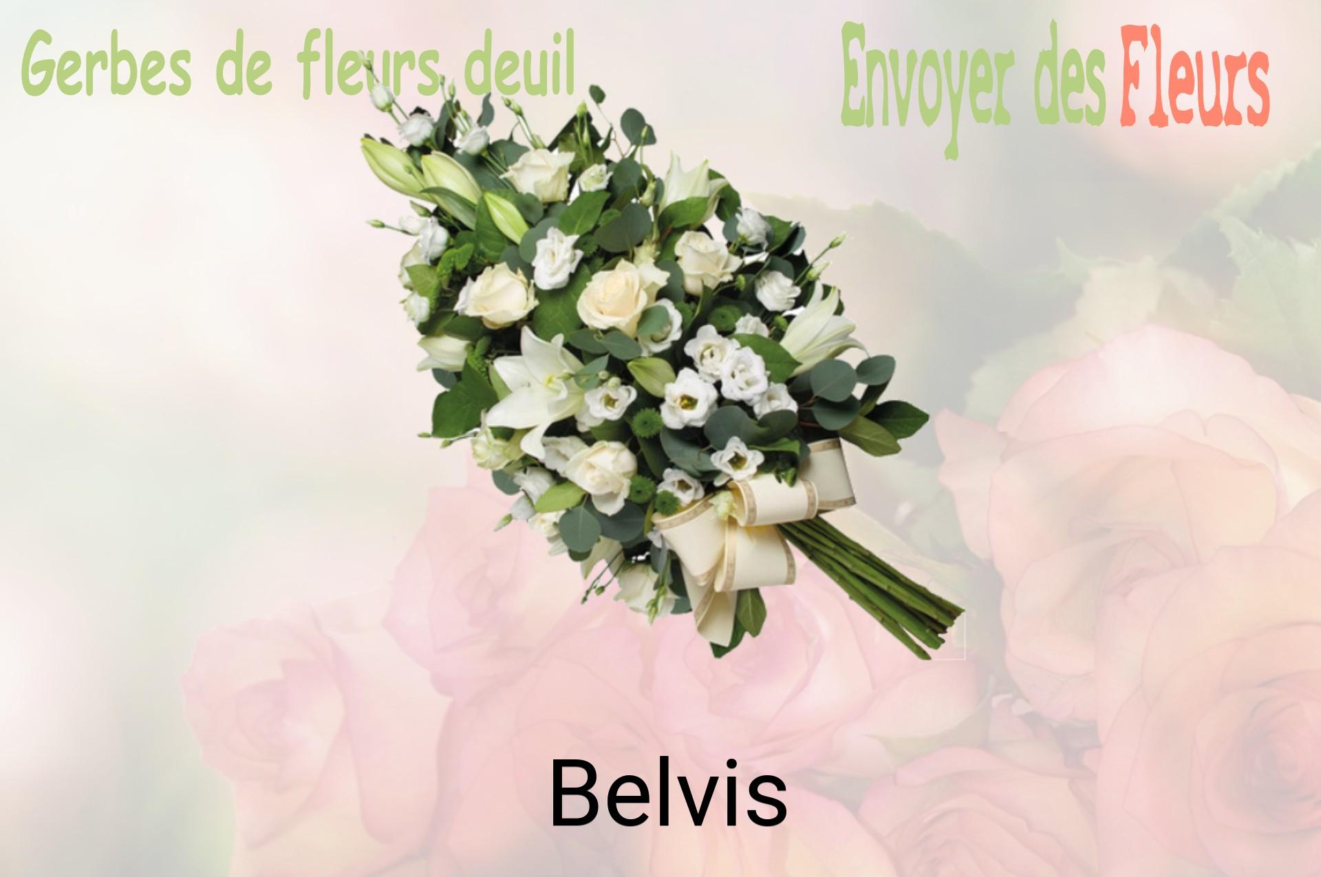 Gerbe de fleurs de deuil livrée à Belvis